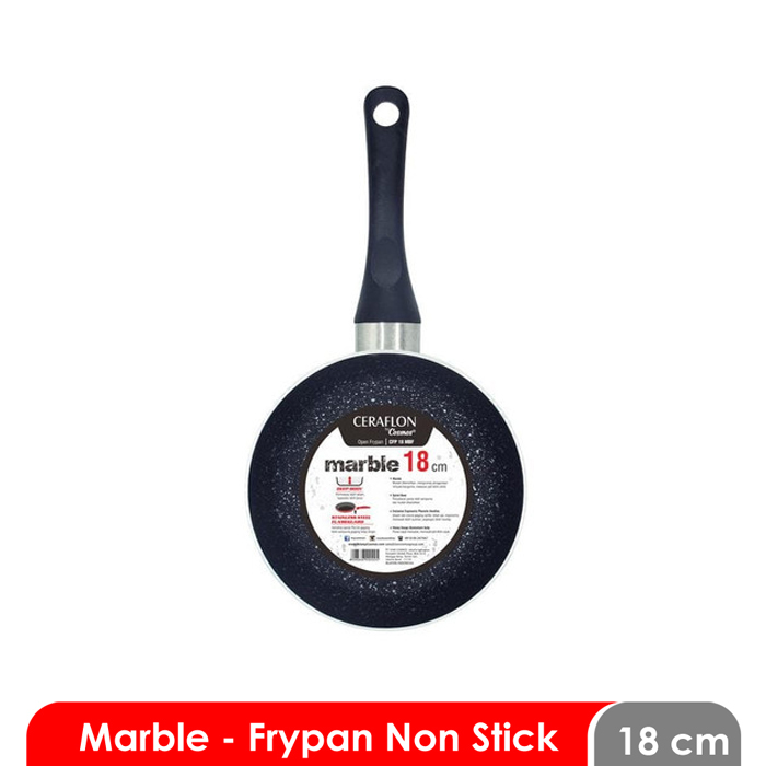 Cosmos Frying Pan Marble Anti Lengket 18 cm - CFP-18MB